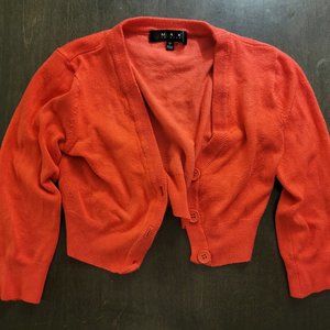 Bright Orange Bolero/Crop Top
